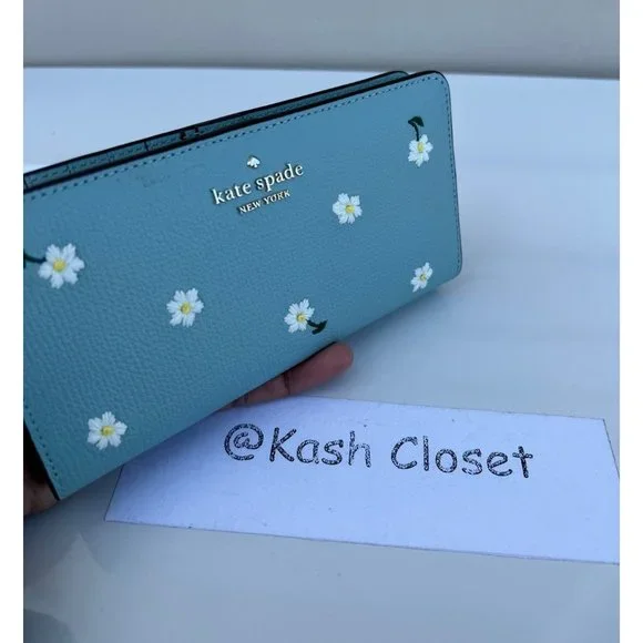 Kate Spade Wallet Large Slim Bifold Embroidered Wallet Aphrodite - Picture 6 of 6